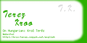 terez kroo business card