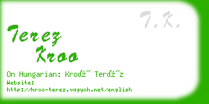 terez kroo business card